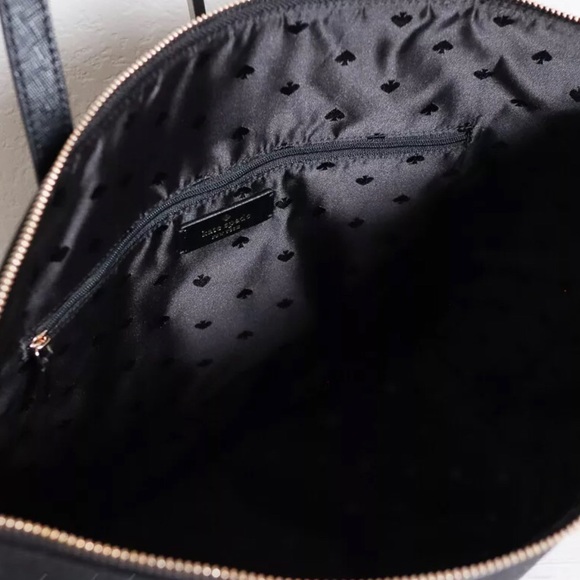NWT Kate Spade Glitter Large Top Zip Tote Black - Picture 4 of 4